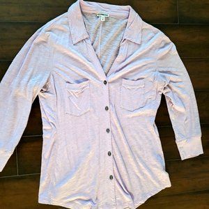 Express pastel purple button down shirt